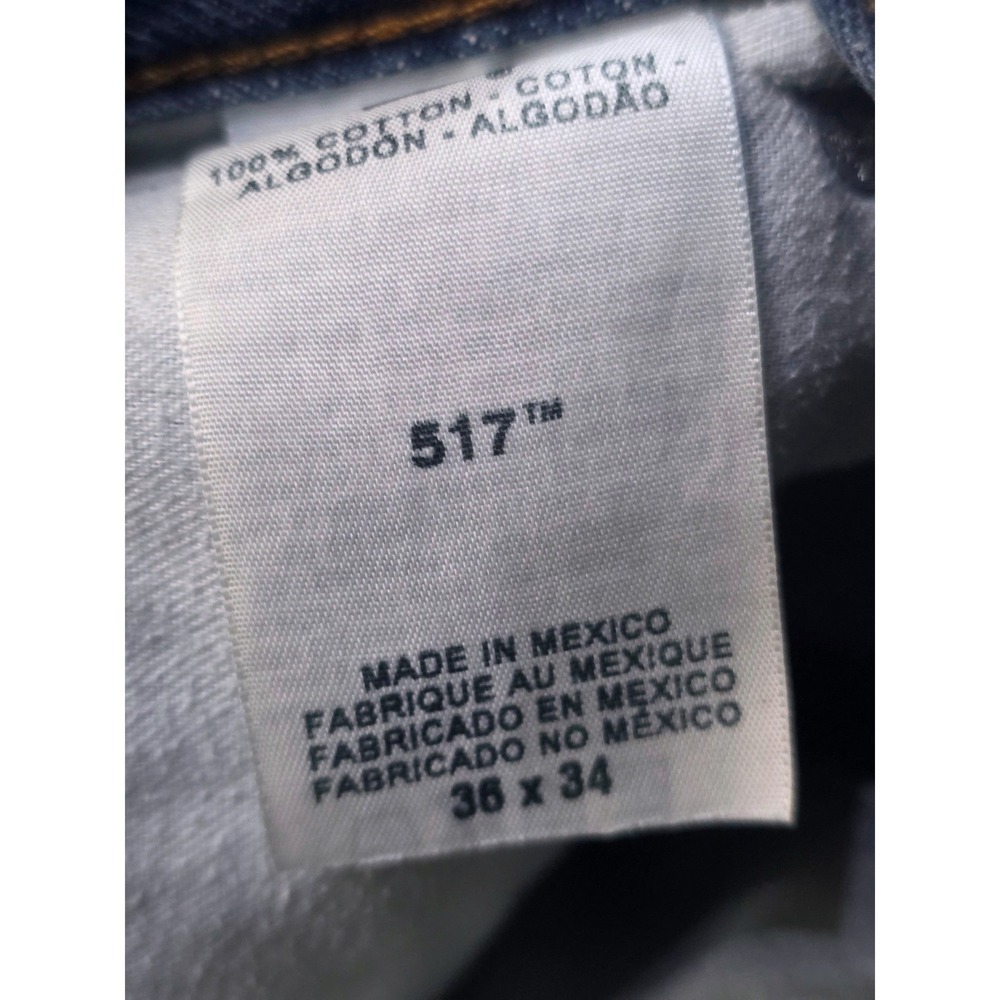 Levis 517 Bootcut Jeans Mens 36x34 Medium Wash Blue Denim Cotton Pants - Picture 11 of 11